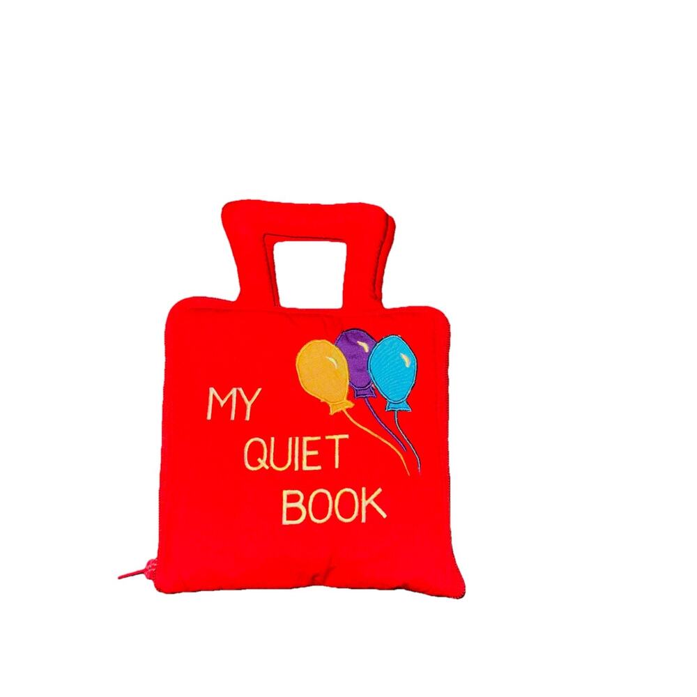 Vintage Pockets of Learning Fabric Cloth Baby Toddler Activity My Quiet Book